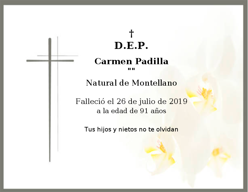 Memorial de Carmen Padilla